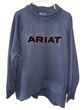 Ariat REAL Crossover Cowl Neck Chest Logo Sweatshirt Women’s 2X NWT new